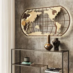 KARE Design Appliques|Applique Earth Grid 120X60Cm