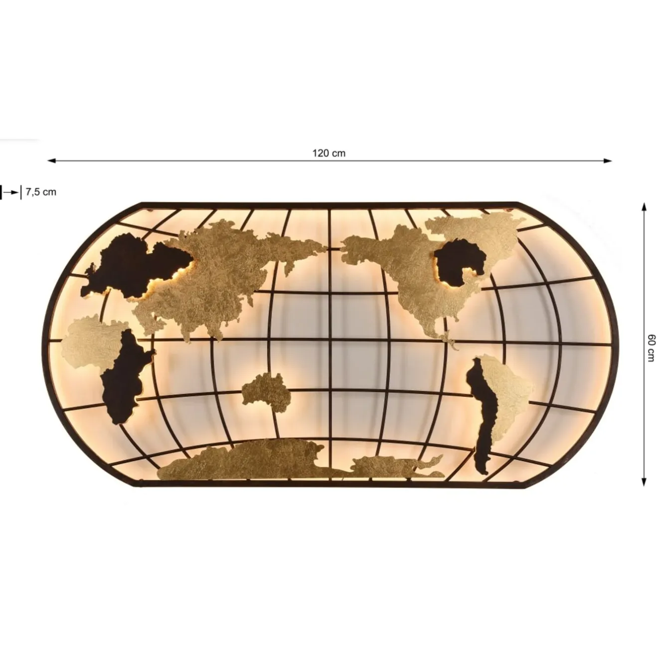 KARE Design Appliques|Applique Earth Grid 120X60Cm