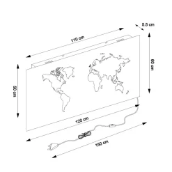 KARE Design Décorations Lumineuses|Applique Map Led