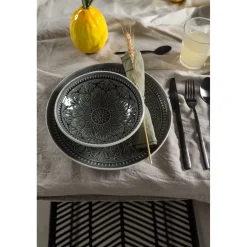 KARE Design Assiettes|Assiette Sicilia Mandala Gris O27Cm