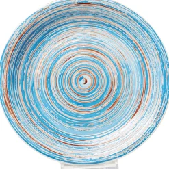 KARE Design Assiettes|Assiette Swirl Blue O27Cm
