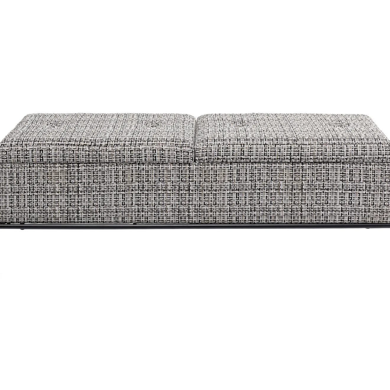 KARE Design Banquettes Rembourrées|Banquette Buttons Storage Noir-Blanc Gm