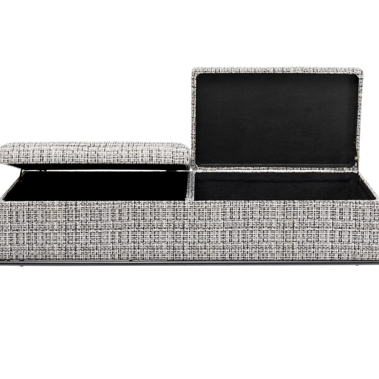 KARE Design Banquettes Rembourrées|Banquette Buttons Storage Noir-Blanc Gm