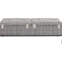 KARE Design Banquettes Rembourrées|Banquette Buttons Storage Noir-Blanc Gm