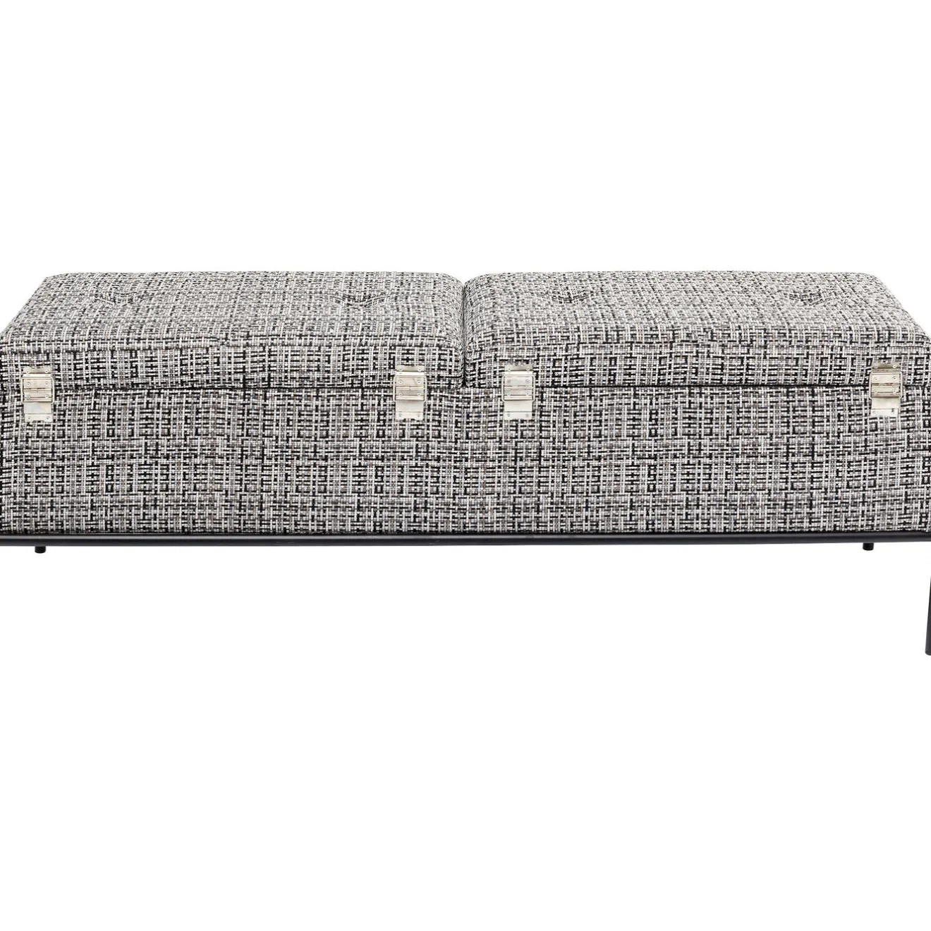 KARE Design Banquettes Rembourrées|Banquette Buttons Storage Noir-Blanc Gm