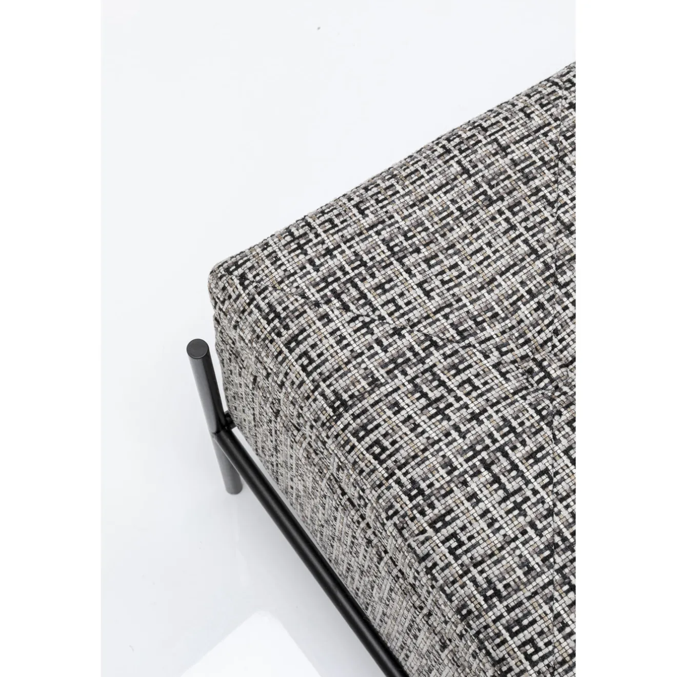 KARE Design Banquettes Rembourrées|Banquette Buttons Storage Noir-Blanc Gm