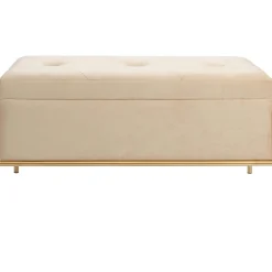 KARE Design Banquettes Rembourrées|Banquette Buttons Storage Beige Pm