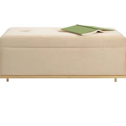 KARE Design Banquettes Rembourrées|Banquette Buttons Storage Beige Pm