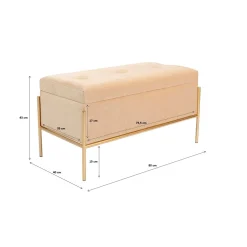 KARE Design Banquettes Rembourrées|Banquette Buttons Storage Beige Pm