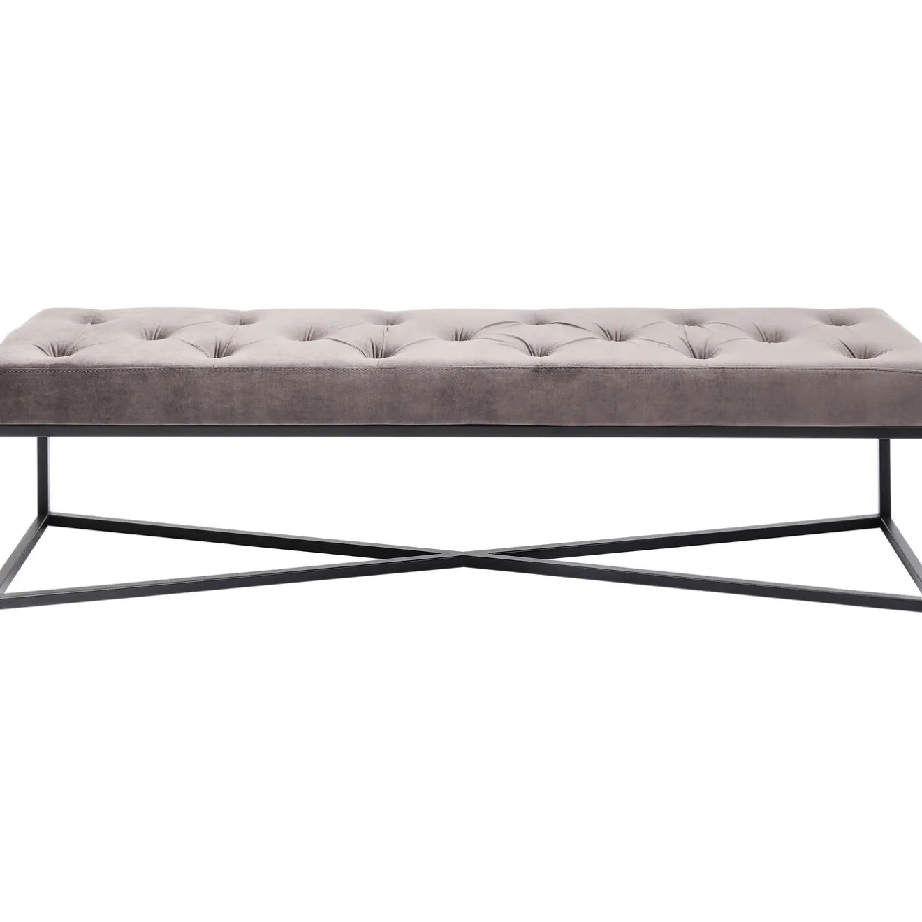 KARE Design Banquettes Rembourrées|Banquette Crossover Gris Noir 150X40Cm