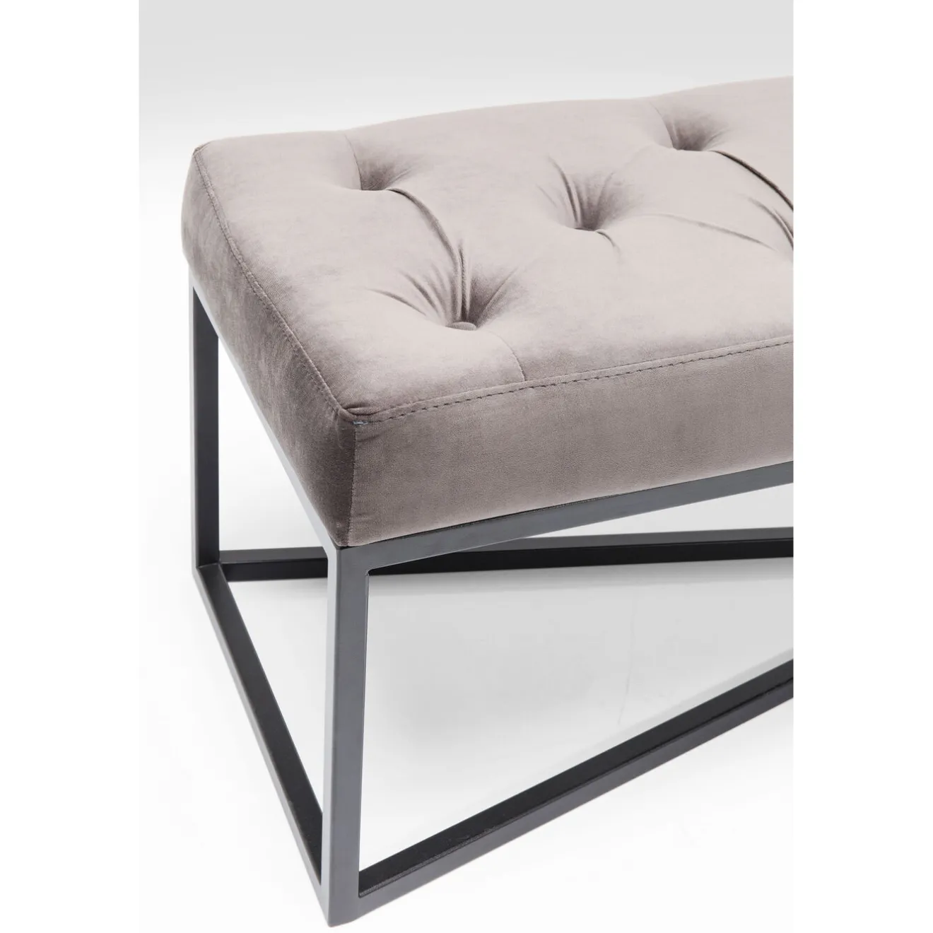 KARE Design Banquettes Rembourrées|Banquette Crossover Gris Noir 150X40Cm