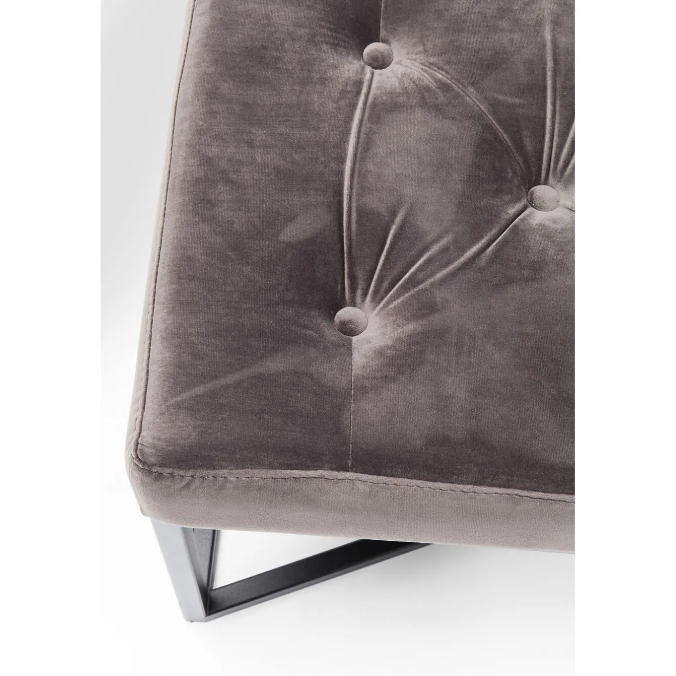 KARE Design Banquettes Rembourrées|Banquette Crossover Gris Noir 150X40Cm