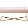 KARE Design Banquettes Rembourrées|Banquette Crossover Rose Laiton 90X40Cm