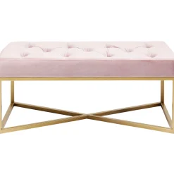 KARE Design Banquettes Rembourrées|Banquette Crossover Rose Laiton 90X40Cm