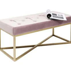 KARE Design Banquettes Rembourrées|Banquette Crossover Rose Laiton 90X40Cm