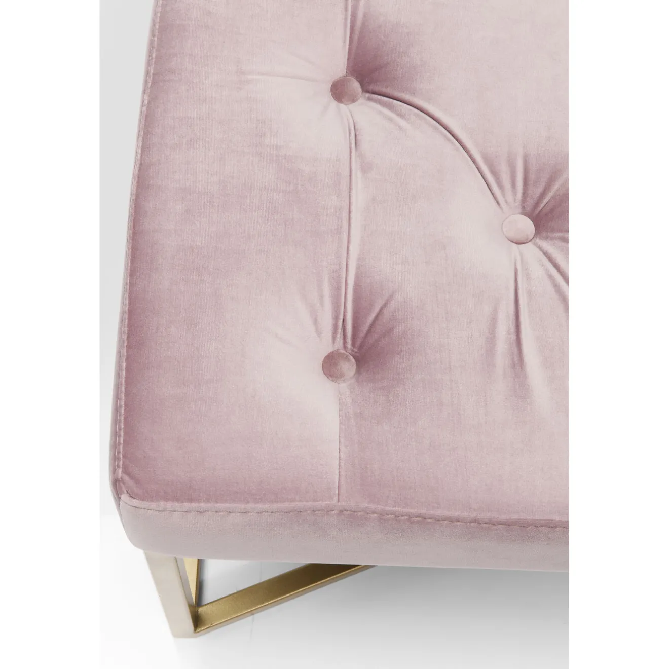 KARE Design Banquettes Rembourrées|Banquette Crossover Rose Laiton 90X40Cm