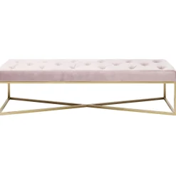 KARE Design Banquettes Rembourrées|Banquette Crossover Rose Laiton 150X40Cm