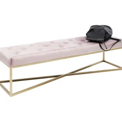 KARE Design Banquettes Rembourrées|Banquette Crossover Rose Laiton 150X40Cm