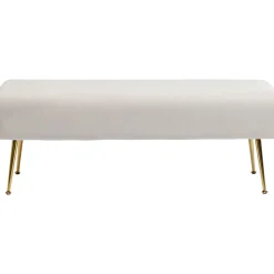 KARE Design Banquettes Rembourrées|Banquette Deria Velours Creme 110Cm