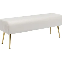 KARE Design Banquettes Rembourrées|Banquette Deria Velours Creme 110Cm