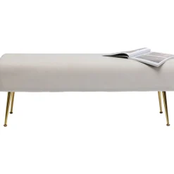 KARE Design Banquettes Rembourrées|Banquette Deria Velours Creme 110Cm