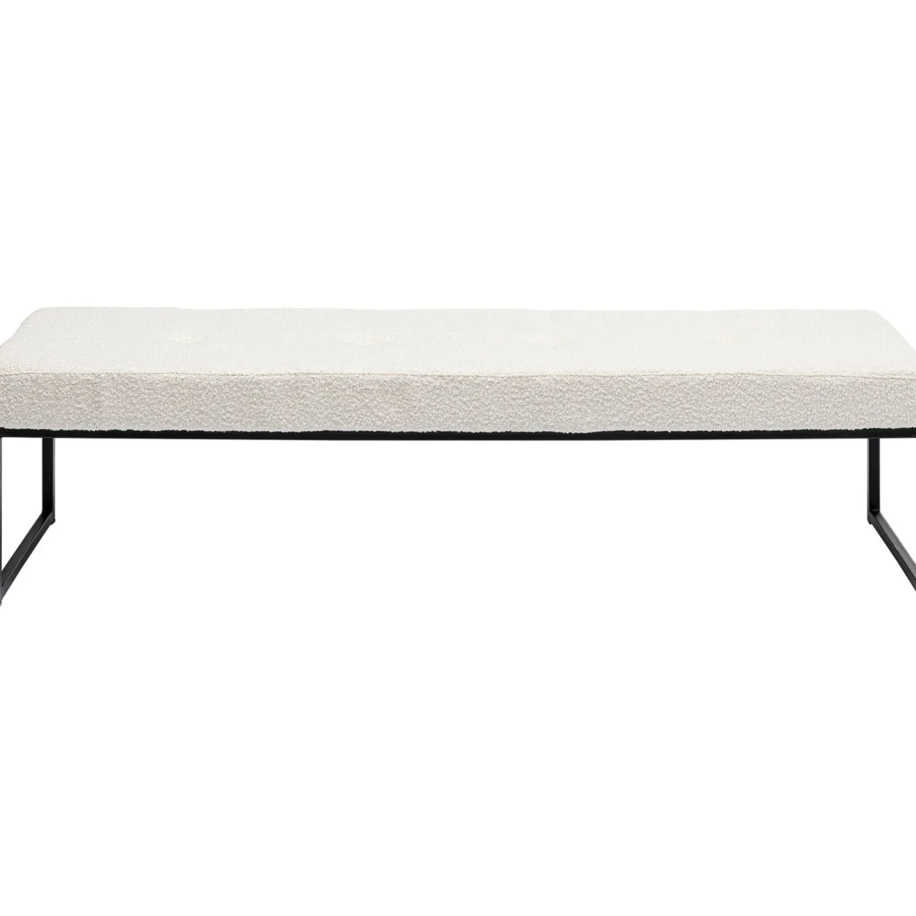KARE Design Banquettes Rembourrées|Banquette Smart Boucle Creme Noir 150Cm
