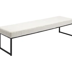 KARE Design Banquettes Rembourrées|Banquette Smart Boucle Creme Noir 150Cm