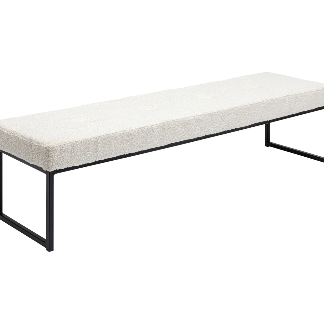 KARE Design Banquettes Rembourrées|Banquette Smart Boucle Creme Noir 150Cm