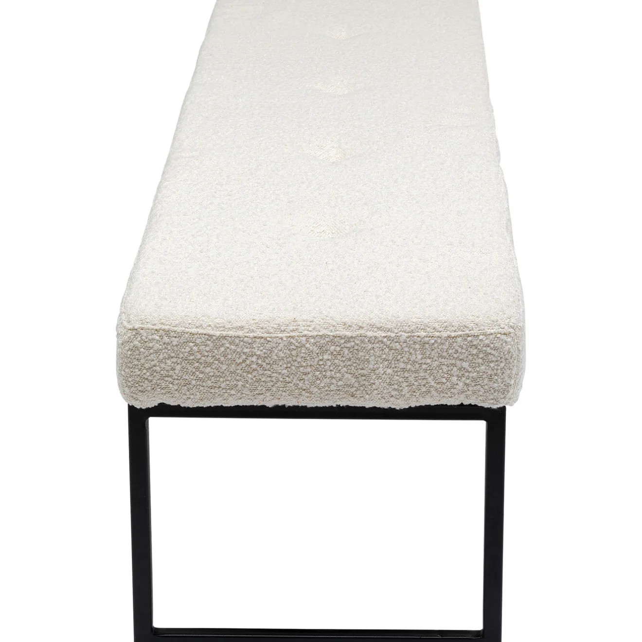 KARE Design Banquettes Rembourrées|Banquette Smart Boucle Creme Noir 150Cm