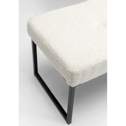 KARE Design Banquettes Rembourrées|Banquette Smart Boucle Creme Noir 150Cm
