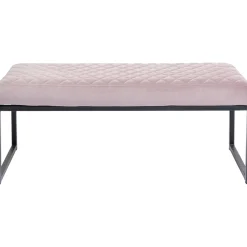 KARE Design Banquettes Rembourrées|Banquette Smart Velours Rose Noir 90Cm