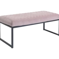 KARE Design Banquettes Rembourrées|Banquette Smart Velours Rose Noir 90Cm