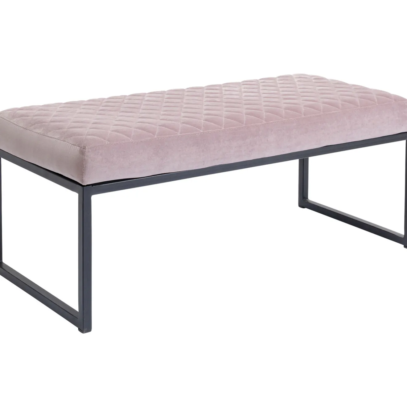 KARE Design Banquettes Rembourrées|Banquette Smart Velours Rose Noir 90Cm