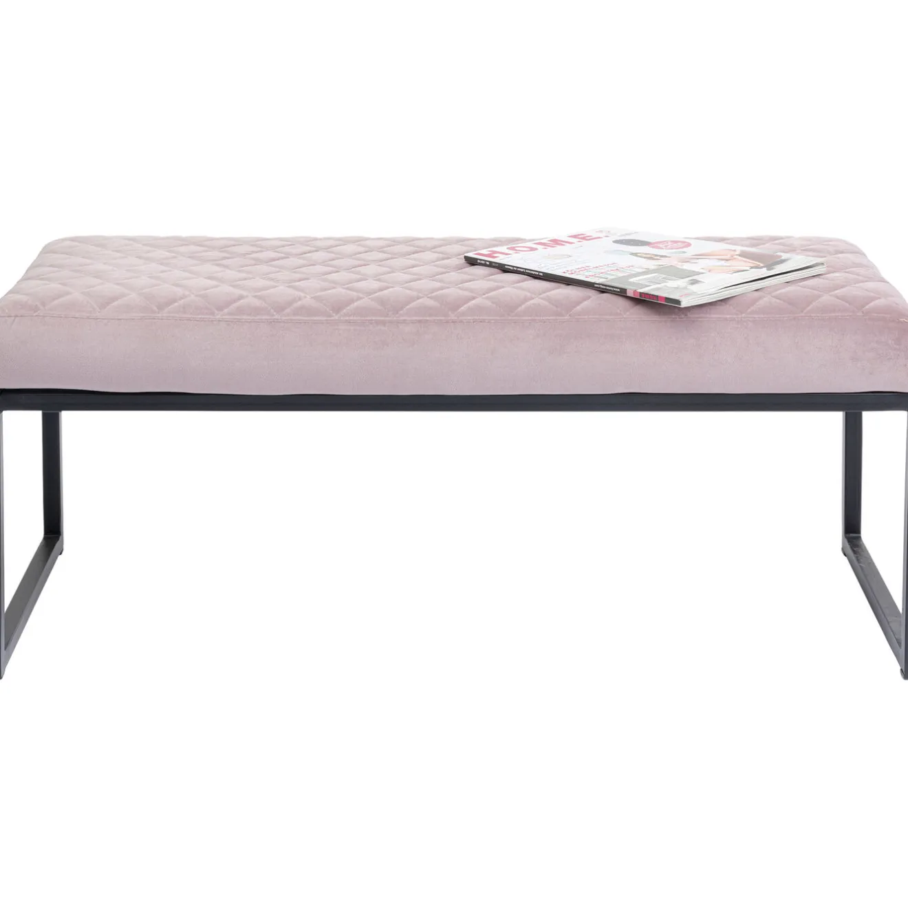 KARE Design Banquettes Rembourrées|Banquette Smart Velours Rose Noir 90Cm