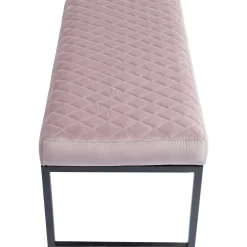 KARE Design Banquettes Rembourrées|Banquette Smart Velours Rose Noir 90Cm