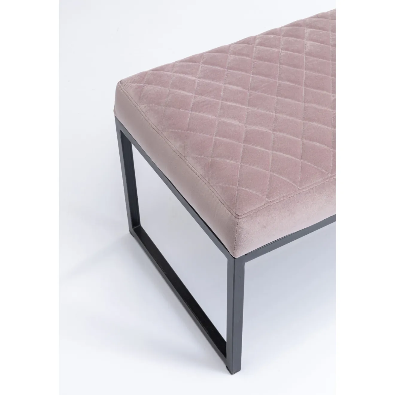 KARE Design Banquettes Rembourrées|Banquette Smart Velours Rose Noir 90Cm