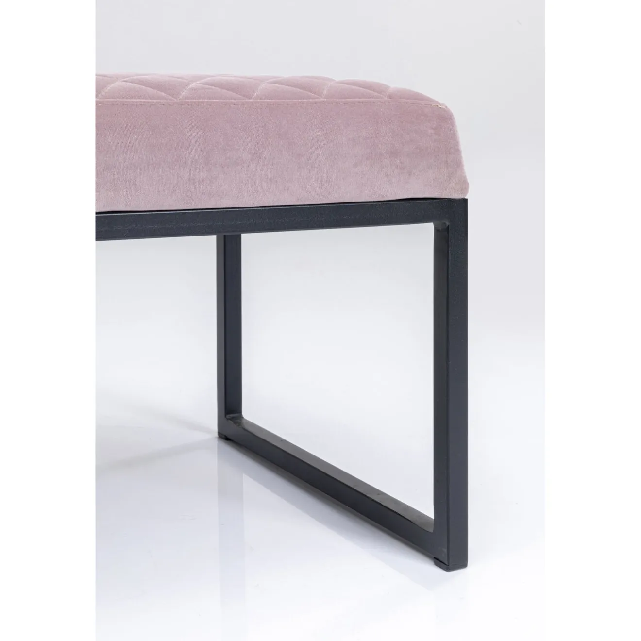 KARE Design Banquettes Rembourrées|Banquette Smart Velours Rose Noir 90Cm