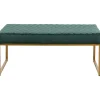 KARE Design Banquettes Rembourrées|Banquette Smart Velours Vert Fonce Laiton 90Cm