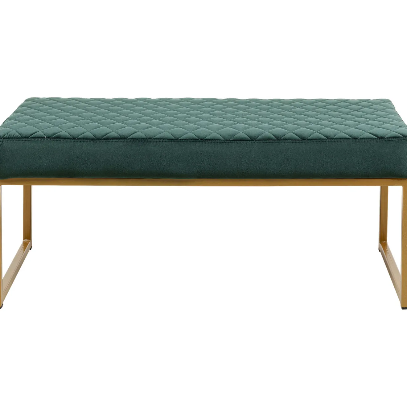 KARE Design Banquettes Rembourrées|Banquette Smart Velours Vert Fonce Laiton 90Cm