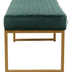 KARE Design Banquettes Rembourrées|Banquette Smart Velours Vert Fonce Laiton 90Cm