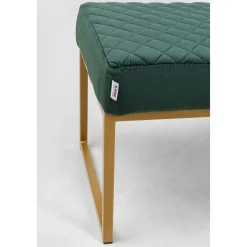 KARE Design Banquettes Rembourrées|Banquette Smart Velours Vert Fonce Laiton 90Cm