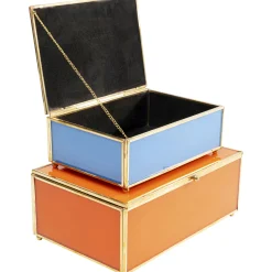 KARE Design Boîtes|Boite Neomi Orange Bleu (2/Set)