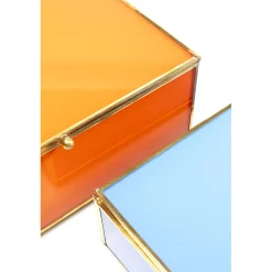 KARE Design Boîtes|Boite Neomi Orange Bleu (2/Set)