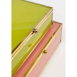 KARE Design Boîtes|Boite Neomi Vert Fuchsia (2/Set)