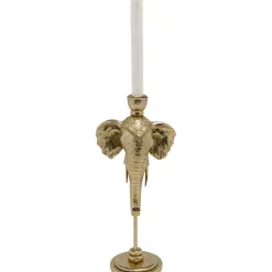 KARE Design Bougeoirs|Bougeoir Elephant Head Dore 36Cm