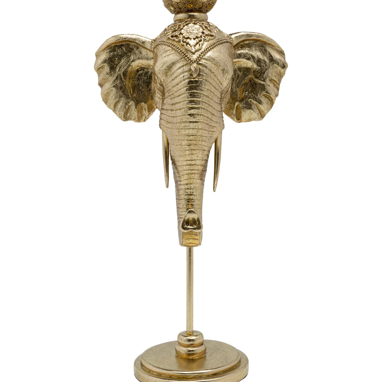 KARE Design Bougeoirs|Bougeoir Elephant Head Dore 49Cm