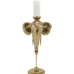 KARE Design Bougeoirs|Bougeoir Elephant Head Dore 49Cm