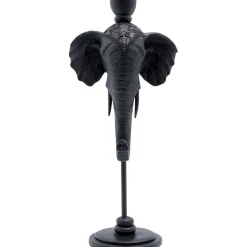 KARE Design Bougeoirs|Bougeoir Elephant Head Noir 36Cm