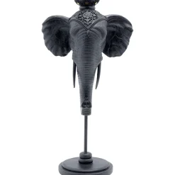 KARE Design Bougeoirs|Bougeoir Elephant Head Noir 49Cm