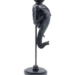 KARE Design Bougeoirs|Bougeoir Elephant Head Noir 49Cm